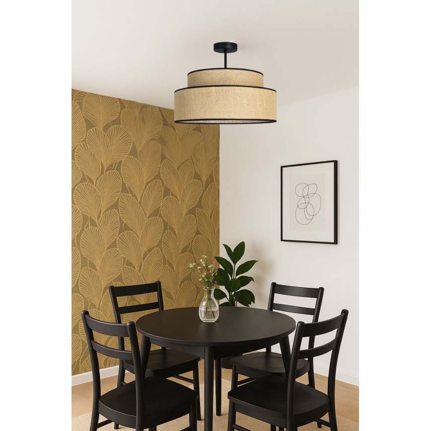 Virsapmetuma lustra BOHO 1xE27/60W/230V bēša