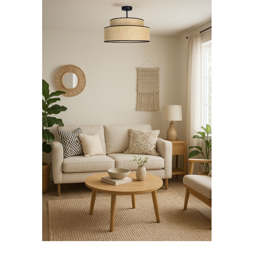 Virsapmetuma lustra BOHO 1xE27/60W/230V bēša