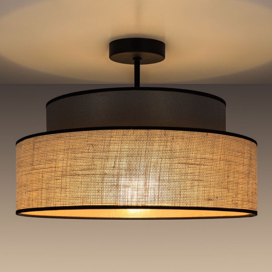 Virsapmetuma lustra BOHO 1xE27/60W/230V brūna/bēša