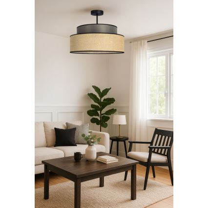 Virsapmetuma lustra BOHO 1xE27/60W/230V brūna/bēša