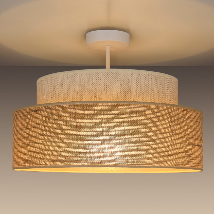 Virsapmetuma lustra BOHO 1xE27/60W/230V d. 40 cm krēmkrāsa/bēša