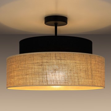 Virsapmetuma lustra BOHO 1xE27/60W/230V melna/bēša
