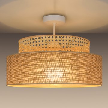 Virsapmetuma lustra BOHO 1xE27/60W/230V rotanga