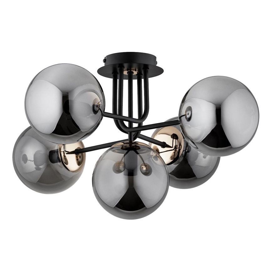 Virsapmetuma lustra BOSS 5xE14/10W/230V melna