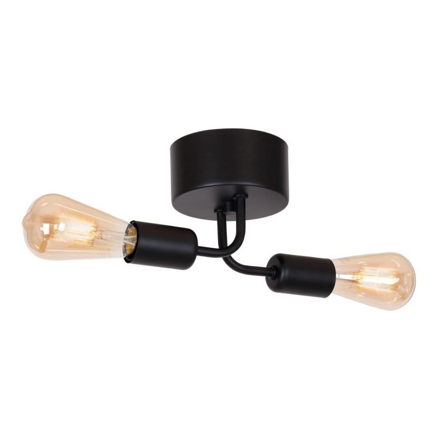 Virsapmetuma lustra BRENDA 2xE27/60W/230V melna