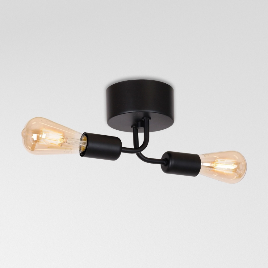 Virsapmetuma lustra BRENDA 2xE27/60W/230V melna