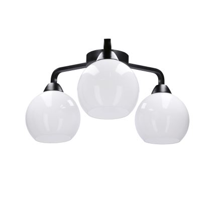Virsapmetuma lustra CALDERA 3xE27/60W/230V melna
