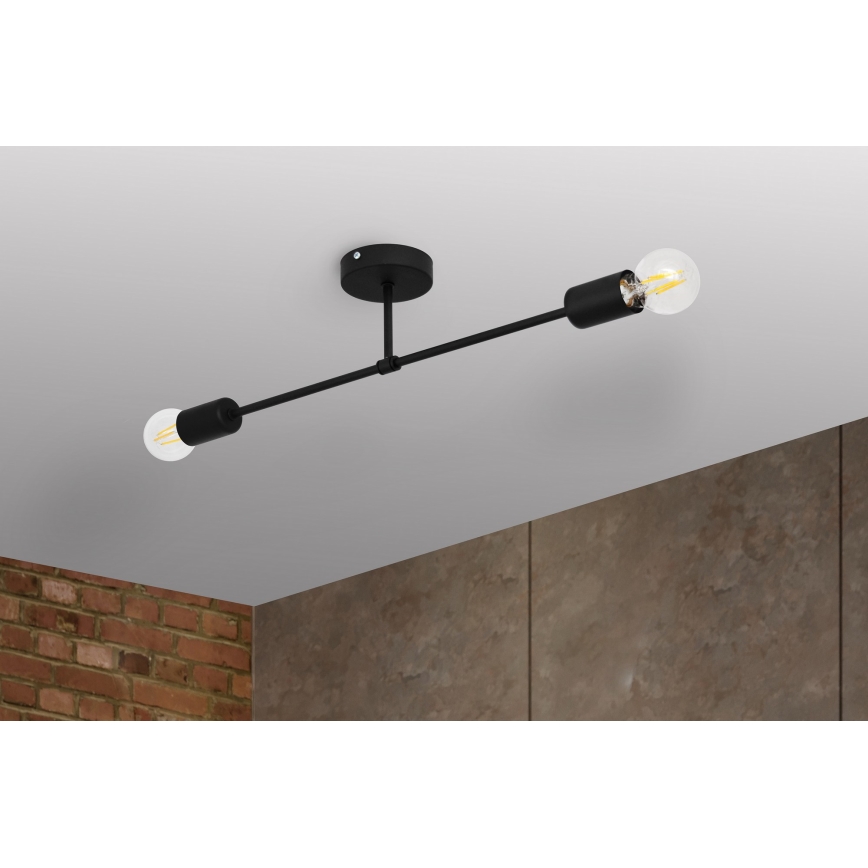 Virsapmetuma lustra CAMBRIDGE 2xE27/15W/230V melna