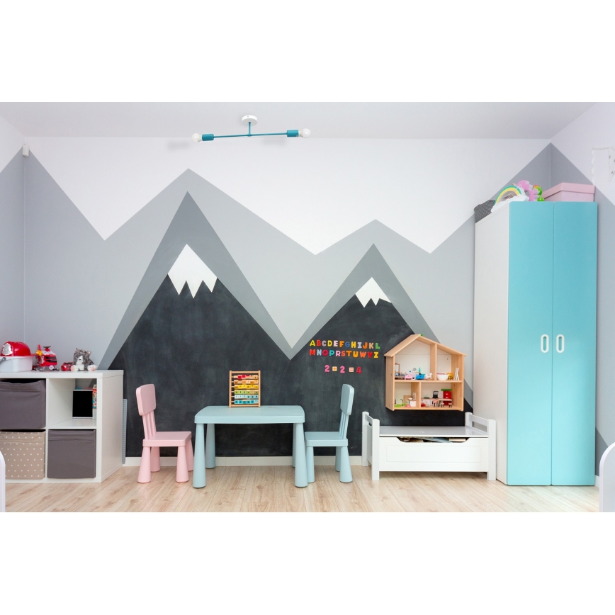 Virsapmetuma lustra CAMBRIDGE 2xE27/15W/230V zila