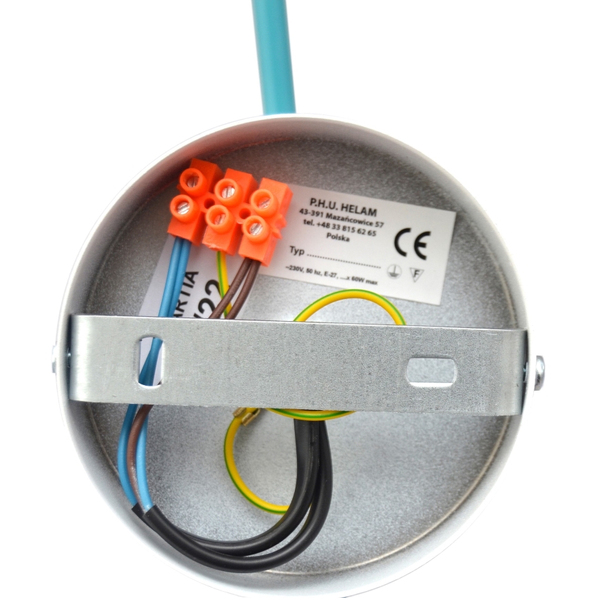 Virsapmetuma lustra CAMBRIDGE 2xE27/15W/230V zila