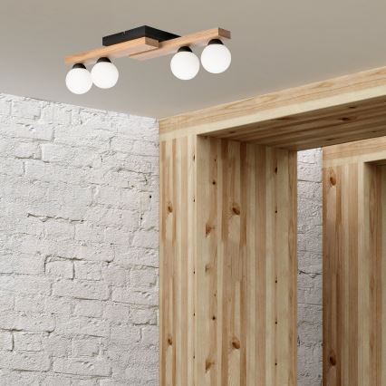 Virsapmetuma lustra CORTINA 4xG9/5W/230V melna/ozols