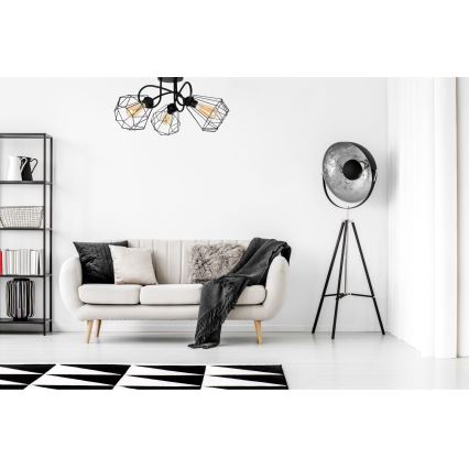 Virsapmetuma lustra DIAMENT 3xE27/60W/230V