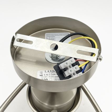 Virsapmetuma lustra DONNA 3xE27/60W/230V niķelis