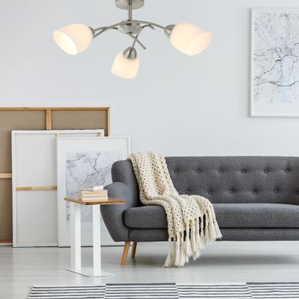 Virsapmetuma lustra DONNA 3xE27/60W/230V niķelis