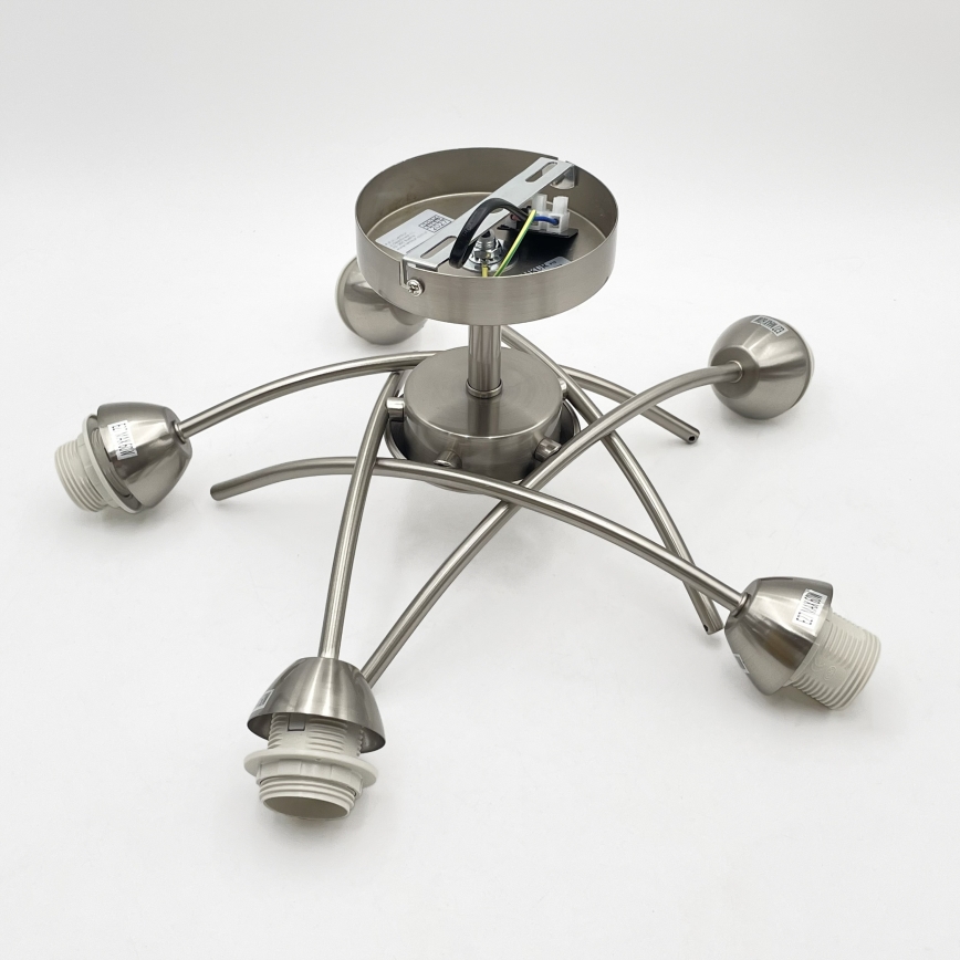 Virsapmetuma lustra DONNA 5xE27/60W/230V niķelis