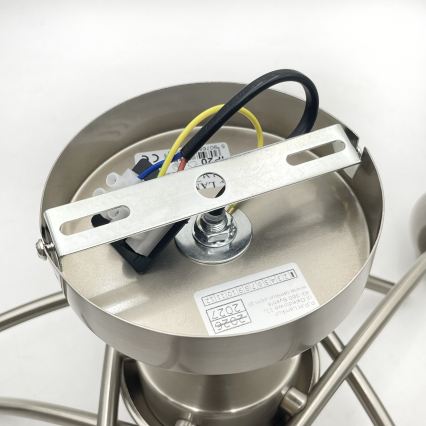 Virsapmetuma lustra DONNA 5xE27/60W/230V niķelis