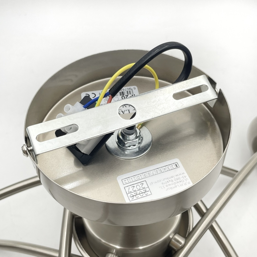 Virsapmetuma lustra DONNA 5xE27/60W/230V niķelis