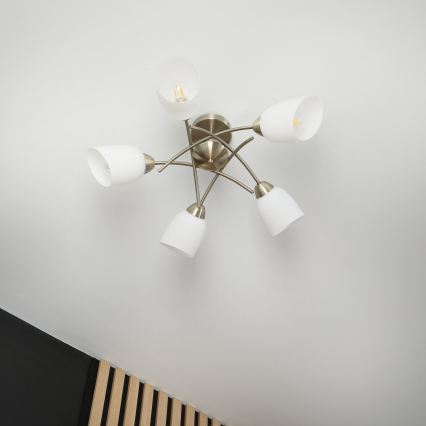 Virsapmetuma lustra DONNA 5xE27/60W/230V patina