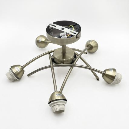 Virsapmetuma lustra DONNA 5xE27/60W/230V patina