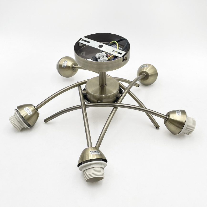 Virsapmetuma lustra DONNA 5xE27/60W/230V patina