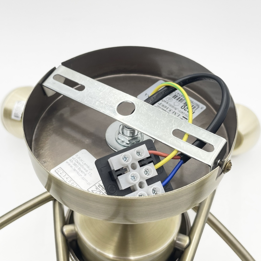 Virsapmetuma lustra DONNA 5xE27/60W/230V patina