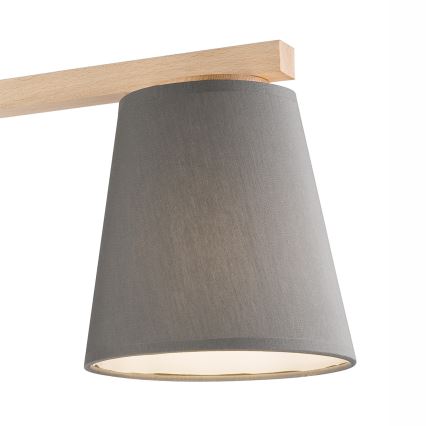 Virsapmetuma lustra ELLIE 3xE27/60W/230V pelēka/dižskābardis