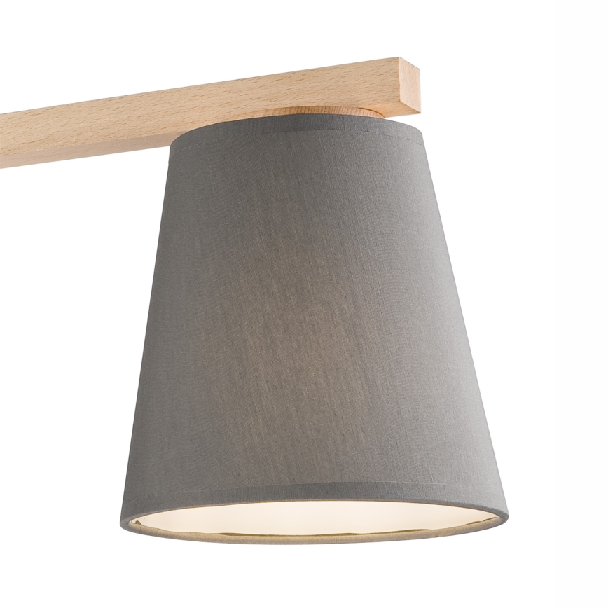 Virsapmetuma lustra ELLIE 3xE27/60W/230V pelēka/dižskābardis