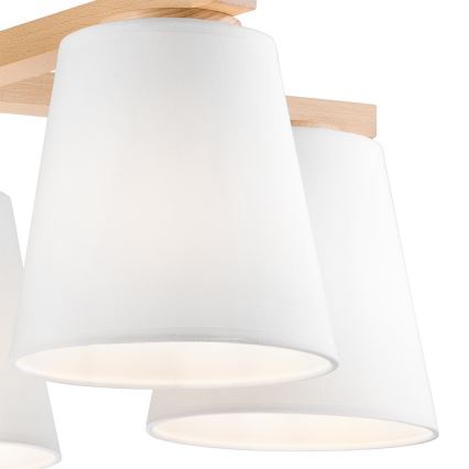 Virsapmetuma lustra ELLIE 5xE27/60W/230V balta/dižskābardis