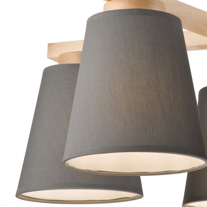 Virsapmetuma lustra ELLIE 5xE27/60W/230V pelēka/dižskābardis