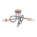 Virsapmetuma lustra EMBER 3xE27/15W/230V melna/bēša/dižskābardis