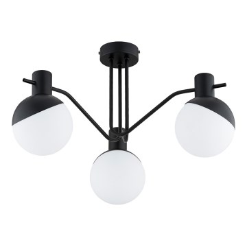 Virsapmetuma lustra ENIGMA 3xE14/10W/230V melna