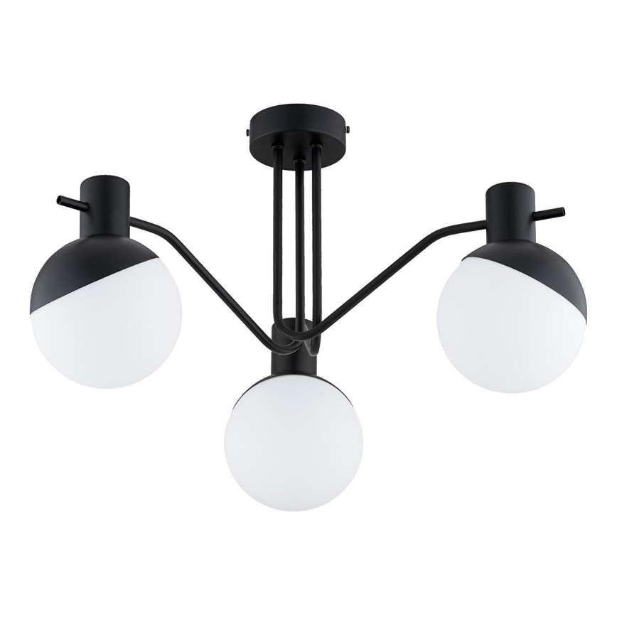 Virsapmetuma lustra ENIGMA 3xE14/10W/230V melna