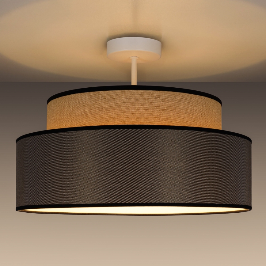 Virsapmetuma lustra GRACE 1xE27/60W/230V bēša/brūna