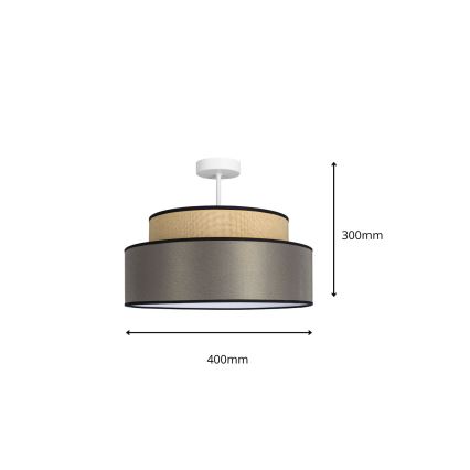 Virsapmetuma lustra GRACE 1xE27/60W/230V bēša/brūna