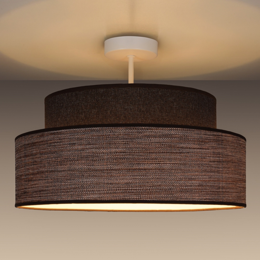 Virsapmetuma lustra GRACE 1xE27/60W/230V brūna/bēša