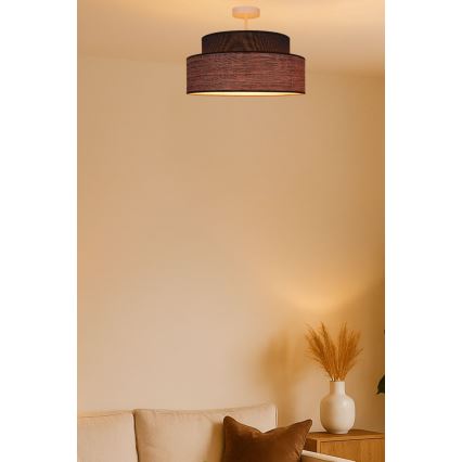 Virsapmetuma lustra GRACE 1xE27/60W/230V brūna/bēša