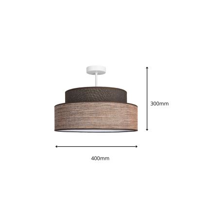 Virsapmetuma lustra GRACE 1xE27/60W/230V brūna/bēša