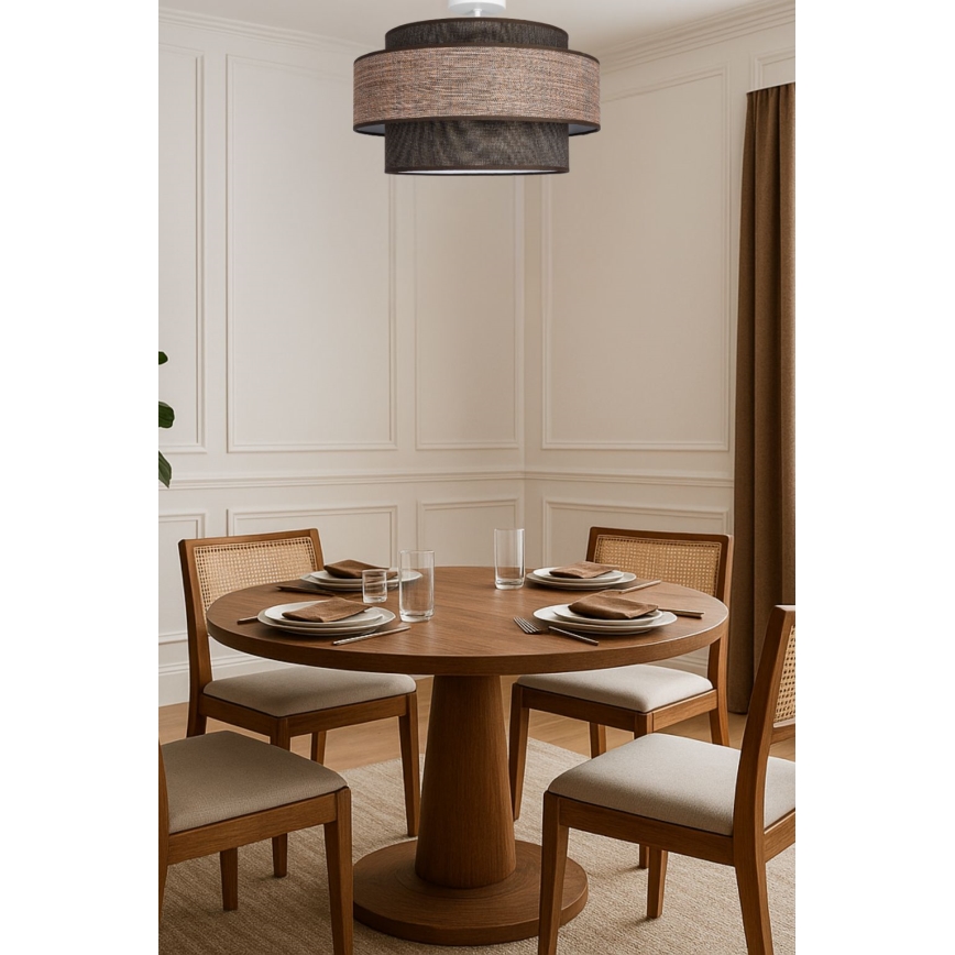Virsapmetuma lustra GRACE 1xE27/60W/230V brūna/bēša