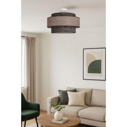 Virsapmetuma lustra GRACE 1xE27/60W/230V brūna/bēša