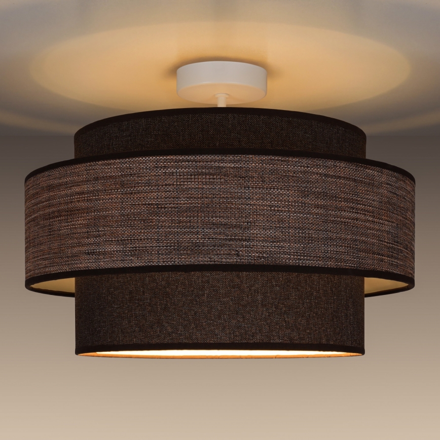 Virsapmetuma lustra GRACE 1xE27/60W/230V d. 40 cm brūna/bēša