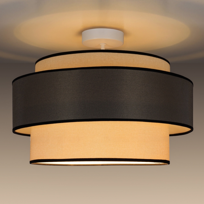 Virsapmetuma lustra GRACE 1xE27/60W/230V d. 40 cm krēmkrāsa/pelēka