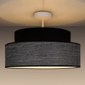 Virsapmetuma lustra GRACE 1xE27/60W/230V d. 40 cm melna/pelēka
