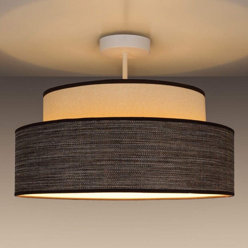 Virsapmetuma lustra GRACE 1xE27/60W/230V krēmkrāsa/brūna