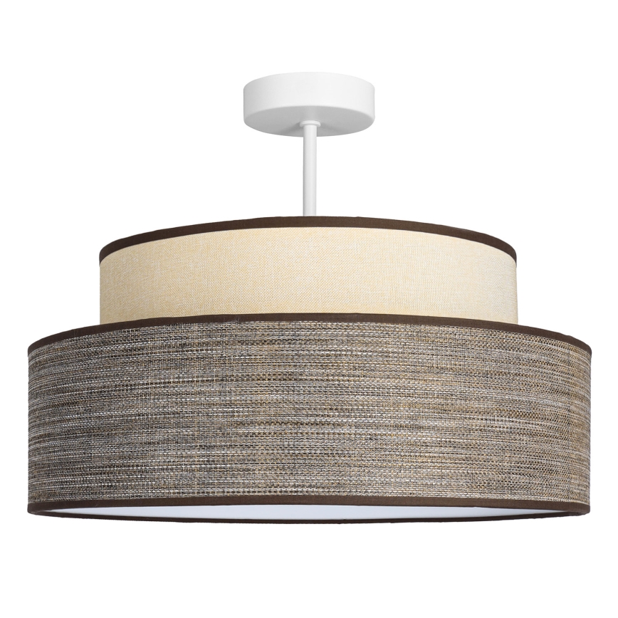 Virsapmetuma lustra GRACE 1xE27/60W/230V krēmkrāsa/brūna