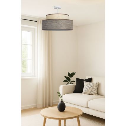 Virsapmetuma lustra GRACE 1xE27/60W/230V krēmkrāsa/brūna