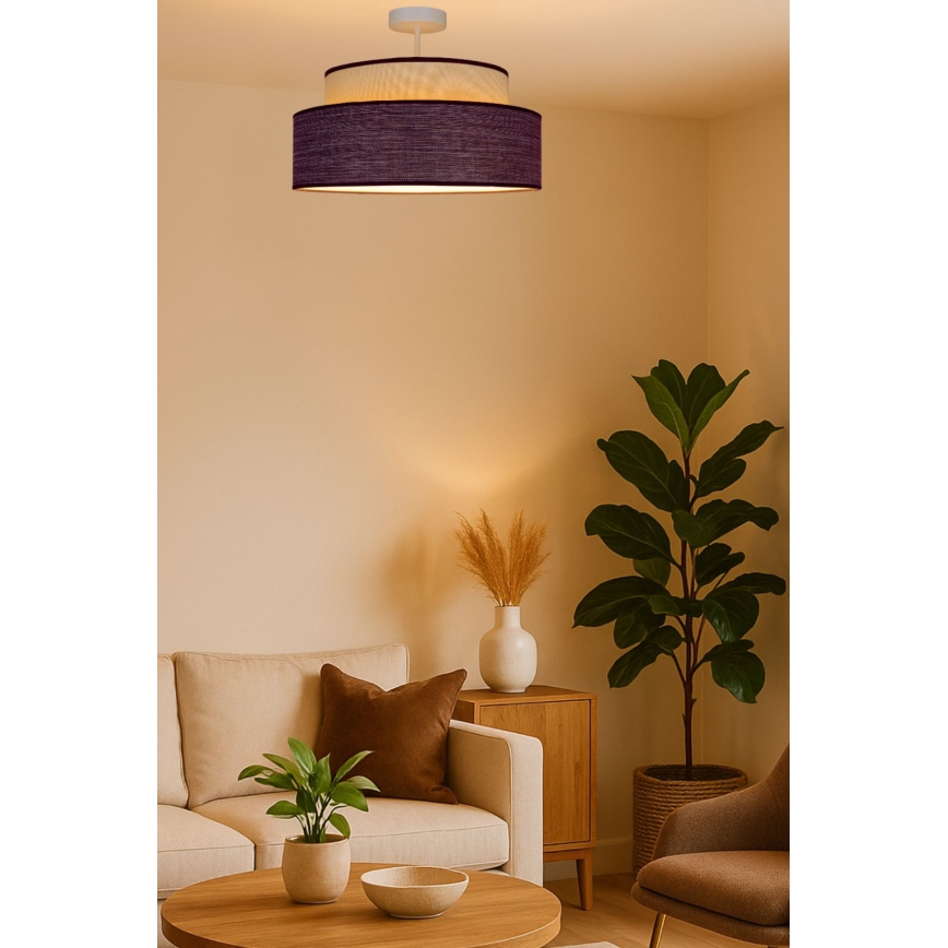 Virsapmetuma lustra GRACE 1xE27/60W/230V krēmkrāsa/brūna