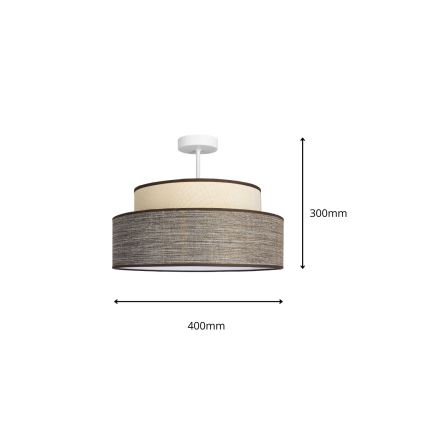 Virsapmetuma lustra GRACE 1xE27/60W/230V krēmkrāsa/brūna