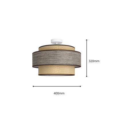 Virsapmetuma lustra GRACE 1xE27/60W/230V krēmkrāsa/brūna
