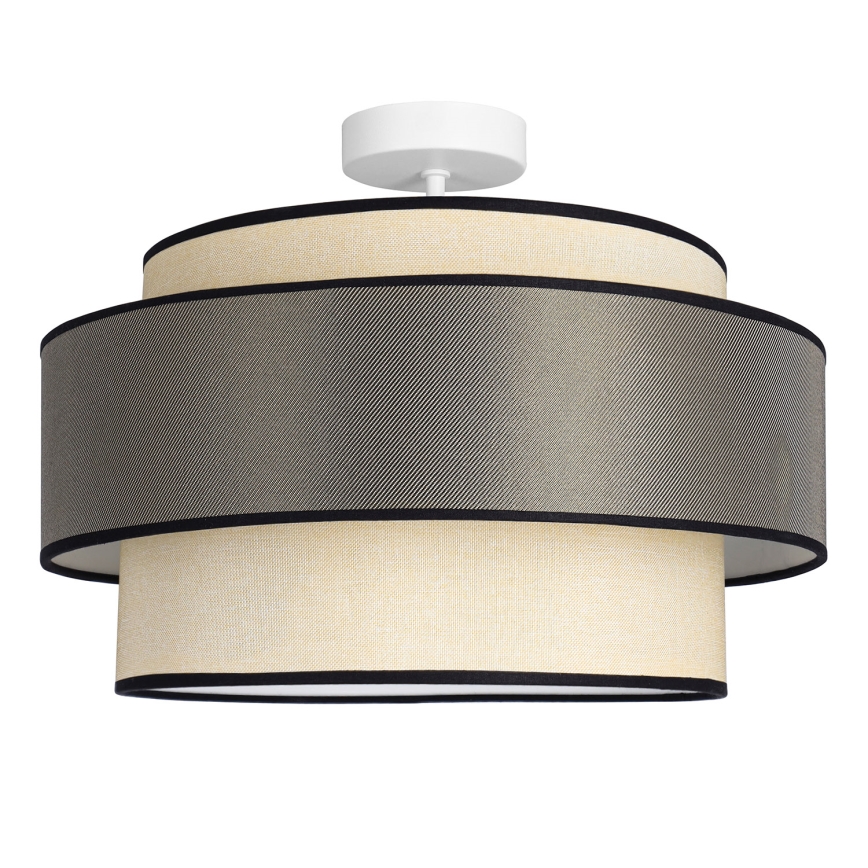 Virsapmetuma lustra GRACE 1xE27/60W/230V krēmkrāsa/pelēka