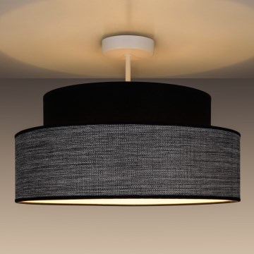 Virsapmetuma lustra GRACE 1xE27/60W/230V melna/pelēka
